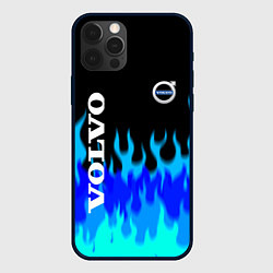 Чехол для iPhone 12 Pro Max Volvo размытый огонь, цвет: 3D-черный