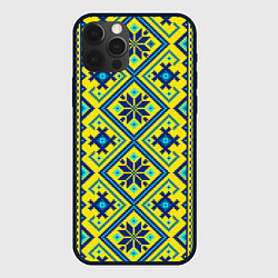 Чехол для iPhone 12 Pro Max Славянский национальный орнамент, цвет: 3D-черный