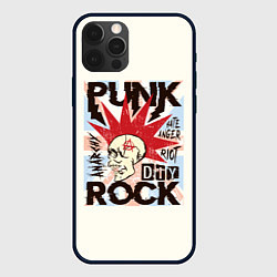 Чехол для iPhone 12 Pro Max Punk Rock Панк, цвет: 3D-черный