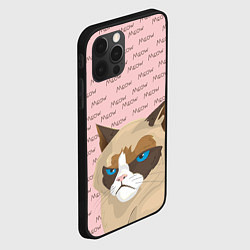 Чехол для iPhone 12 Pro Max Angry Cat Злой кот, цвет: 3D-черный — фото 2