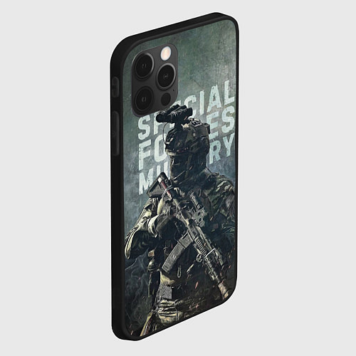 Чехол iPhone 12 Pro Max Special forces military / 3D-Черный – фото 2