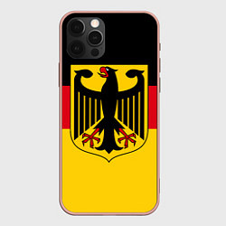 Чехол для iPhone 12 Pro Max Германия - Germany, цвет: 3D-светло-розовый