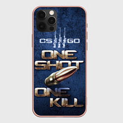 Чехол для iPhone 12 Pro Max One Shot One Kill CS GO, цвет: 3D-светло-розовый