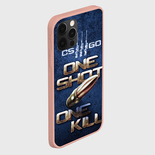 Чехол iPhone 12 Pro Max One Shot One Kill CS GO / 3D-Светло-розовый – фото 2