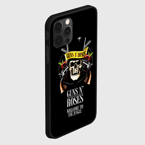 Чехол iPhone 12 Pro Max Guns n roses, группа / 3D-Черный – фото 2