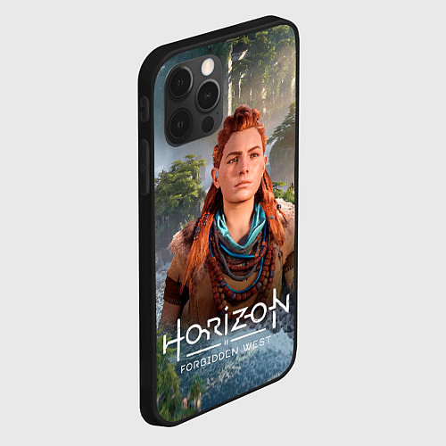 Чехол iPhone 12 Pro Max Элой дикий лес Horizon / 3D-Черный – фото 2