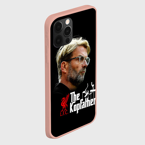 Чехол iPhone 12 Pro Max Юрген Клопп Ливерпуль / 3D-Светло-розовый – фото 2