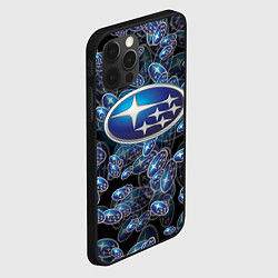 Чехол для iPhone 12 Pro Max SUBARU BIG LOGO PATTERN, цвет: 3D-черный — фото 2