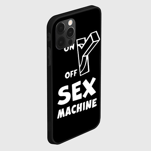 Чехол iPhone 12 Pro Max SEX MACHINE Секс Машина / 3D-Черный – фото 2