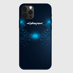 Чехол для iPhone 12 Pro Max Cyberpunk Неоновая микросхема, цвет: 3D-черный