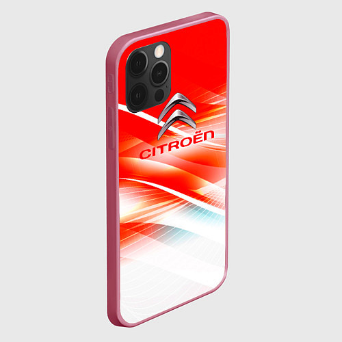 Чехол iPhone 12 Pro Max Citroen c4 / 3D-Малиновый – фото 2