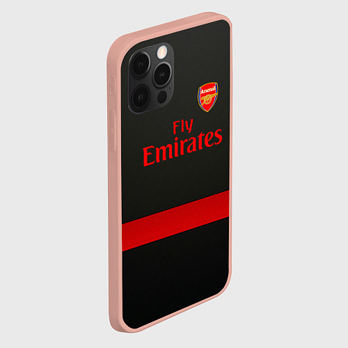 Чехол iPhone 12 Pro Max Arsenal fc / 3D-Светло-розовый – фото 2