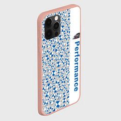 Чехол для iPhone 12 Pro Max BMW LOGO PATTERN PERFORMANCE, цвет: 3D-светло-розовый — фото 2