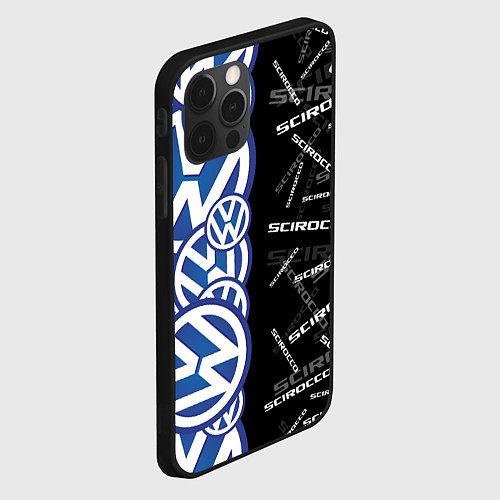 Чехол iPhone 12 Pro Max Volkswagen Scirocco Half Pattern / 3D-Черный – фото 2