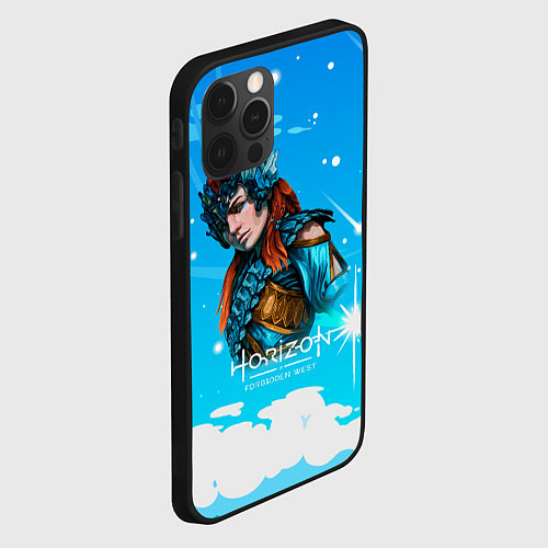 Чехол iPhone 12 Pro Max Horizon Forbidden West Art / 3D-Черный – фото 2