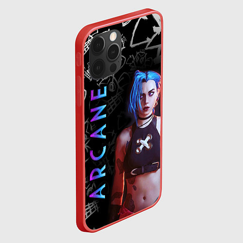 Чехол iPhone 12 Pro Max JINX ARCANE / 3D-Красный – фото 2