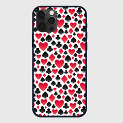 Чехол для iPhone 12 Pro Max Картёжник масти, цвет: 3D-черный