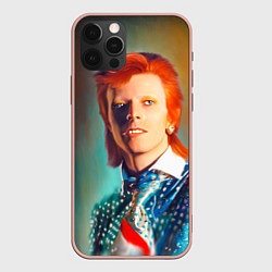 Чехол для iPhone 12 Pro Max Ziggy Stardust Portrait, цвет: 3D-светло-розовый