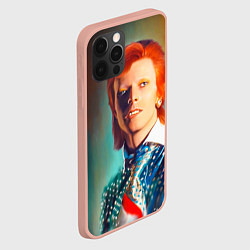 Чехол для iPhone 12 Pro Max Ziggy Stardust Portrait, цвет: 3D-светло-розовый — фото 2