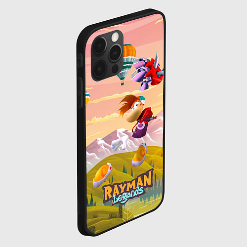 Чехол iPhone 12 Pro Max Rayman воздушные шары / 3D-Черный – фото 2