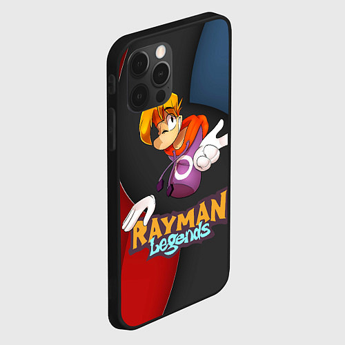 Чехол iPhone 12 Pro Max Rayman на абстрактном фоне / 3D-Черный – фото 2