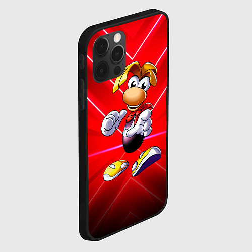 Чехол iPhone 12 Pro Max Бегущий Rayman 3D / 3D-Черный – фото 2