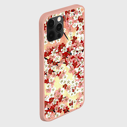 Чехол iPhone 12 Pro Max Цветущая весна / 3D-Светло-розовый – фото 2