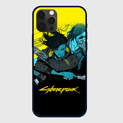 Чехол для iPhone 12 Pro Max Ви и Джонни Cyberpunk 2077 Vi johnny, цвет: 3D-черный