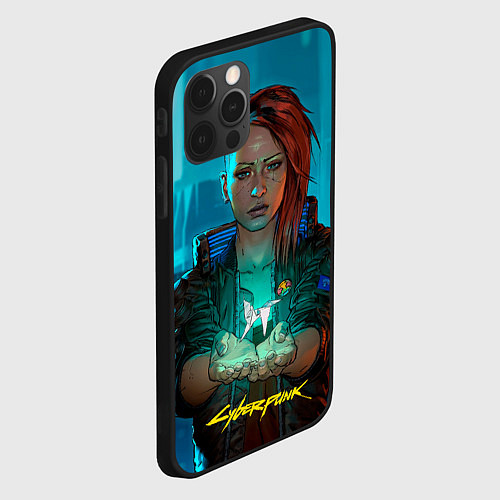 Чехол iPhone 12 Pro Max Vi girl cyberpunk 2077 / 3D-Черный – фото 2