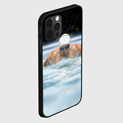 Чехол для iPhone 12 Pro Max Плавание Пловец, цвет: 3D-черный — фото 2