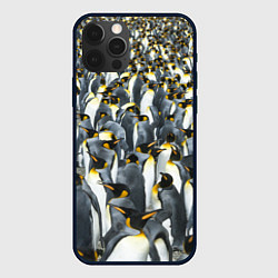 Чехол для iPhone 12 Pro Max Пингвины Penguins, цвет: 3D-черный