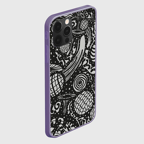 Чехол iPhone 12 Pro Max Узор Дух вселенной / 3D-Серый – фото 2