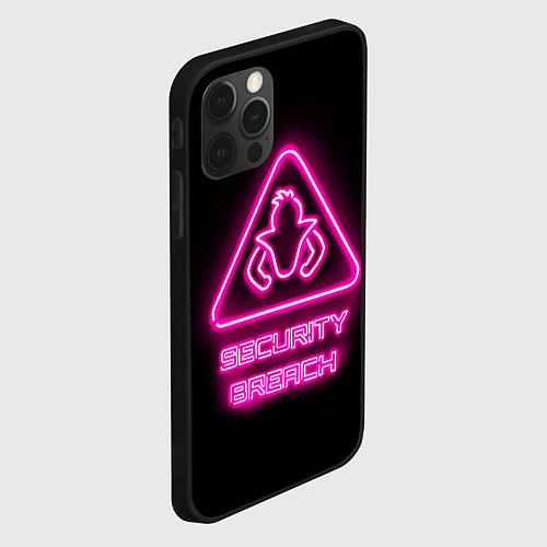Чехол iPhone 12 Pro Max Five Nights at Freddys: Security Breach лого / 3D-Черный – фото 2