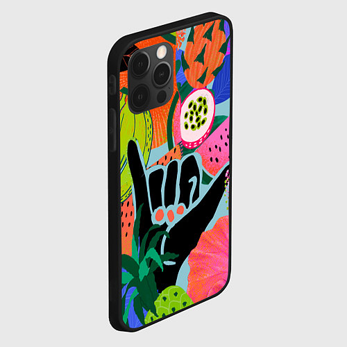 Чехол iPhone 12 Pro Max Лето хипстера / 3D-Черный – фото 2