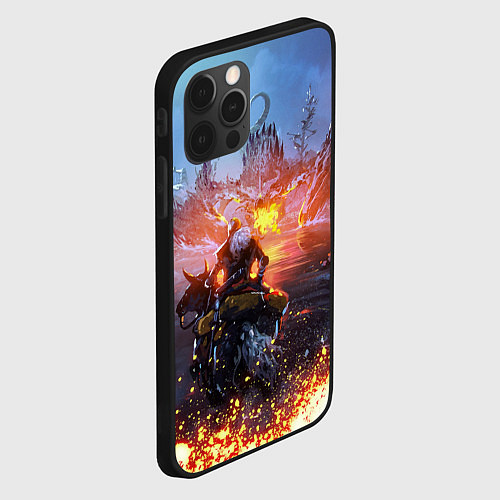 Чехол iPhone 12 Pro Max ELDEN RING БИТВА С ДРАКОНОМ / 3D-Черный – фото 2