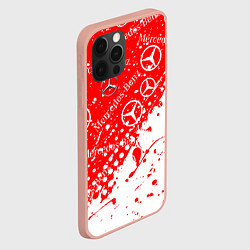 Чехол для iPhone 12 Pro Max Mercedes Паттерн Брызги красок, цвет: 3D-светло-розовый — фото 2