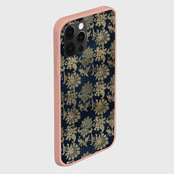 Чехол для iPhone 12 Pro Max Классические узоры цветы, цвет: 3D-светло-розовый — фото 2