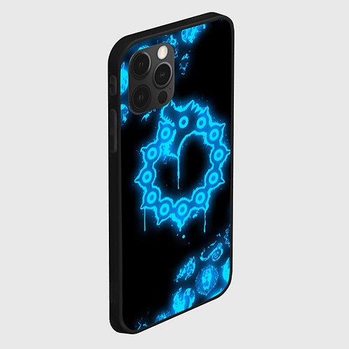Чехол iPhone 12 Pro Max МЕЛИОДАС НЕОНОВЫЙ 7 СМЕРТНЫХ ГРЕХОВ / 3D-Черный – фото 2