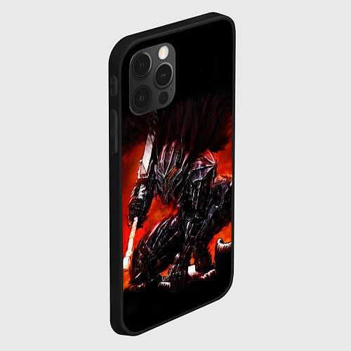 Чехол iPhone 12 Pro Max ГАТС В ДОСПЕХАХ БЕРСЕРК / 3D-Черный – фото 2
