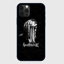 Чехол для iPhone 12 Pro Max GHOSTEMANE Rap Гостмейн ЧБ Logo, цвет: 3D-черный