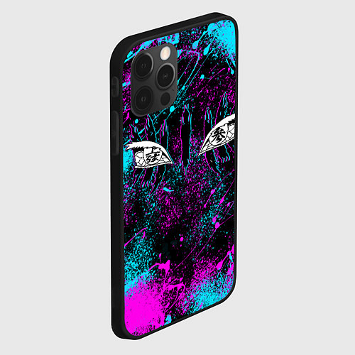 Чехол iPhone 12 Pro Max ГЛАЗА АКАЗЫ ГЛИТЧ / 3D-Черный – фото 2