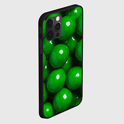 Чехол для iPhone 12 Pro Max Крупный зеленый горошек, цвет: 3D-черный — фото 2