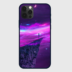 Чехол для iPhone 12 Pro Max Наедине со вселенной Alone with the universe, цвет: 3D-черный