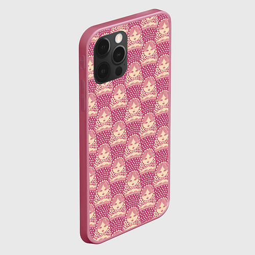 Чехол iPhone 12 Pro Max Матрёшки Matryoshkas / 3D-Малиновый – фото 2