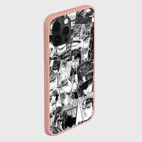 Чехол iPhone 12 Pro Max Berserk pattern / 3D-Светло-розовый – фото 2