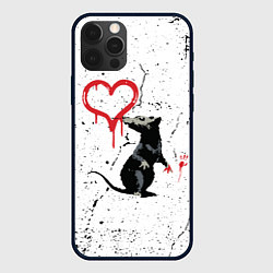 Чехол для iPhone 12 Pro Max BANKSY БЭНКСИ крыса, цвет: 3D-черный