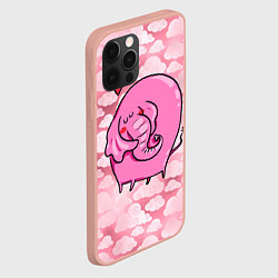 Чехол для iPhone 12 Pro Max Розовый влюбленный слон, цвет: 3D-светло-розовый — фото 2