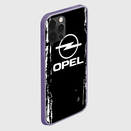 Чехол iPhone 12 Pro Max Opel соты / 3D-Серый – фото 2