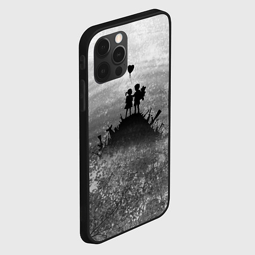 Чехол iPhone 12 Pro Max Бэнкси Дети Любовь Banksy / 3D-Черный – фото 2