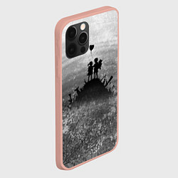 Чехол для iPhone 12 Pro Max Бэнкси Дети Любовь Banksy, цвет: 3D-светло-розовый — фото 2